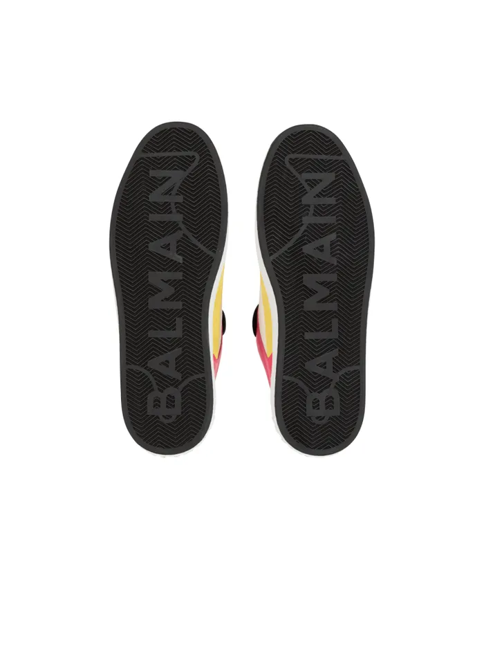 Balmain Sneakers Men BCourt Flip Trainers In Calfskin Multicolor