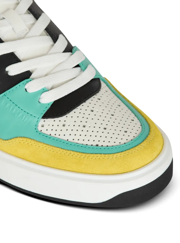 Balmain Sneakers Men BCourt Flip Trainers In Calfskin Multicolor