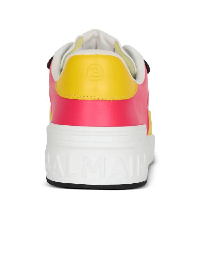 Balmain Sneakers Men BCourt Flip Trainers In Calfskin Multicolor