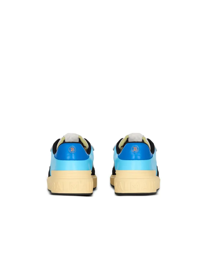 Balmain Sneakers Men Calfskin BCourt Flip Trainers With Prince Gyasi Print Multicolor