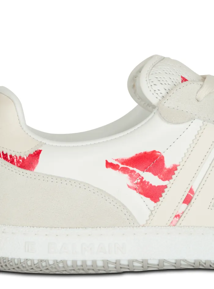 Balmain Sneakers Men Calfskin Swan Trainers White