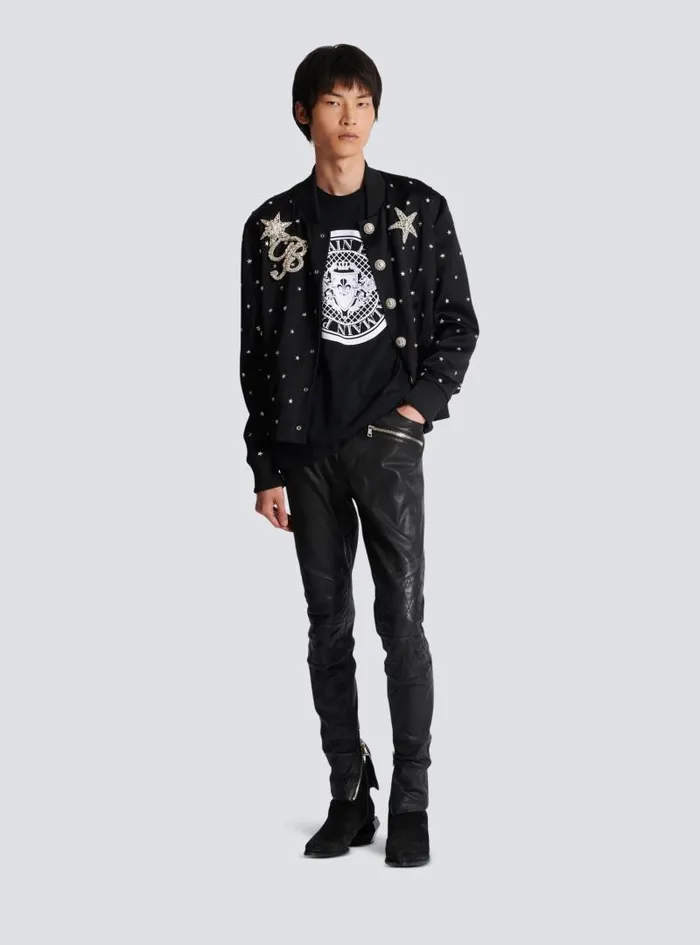 Balmain Sportswear Men Coin Tshirt Black