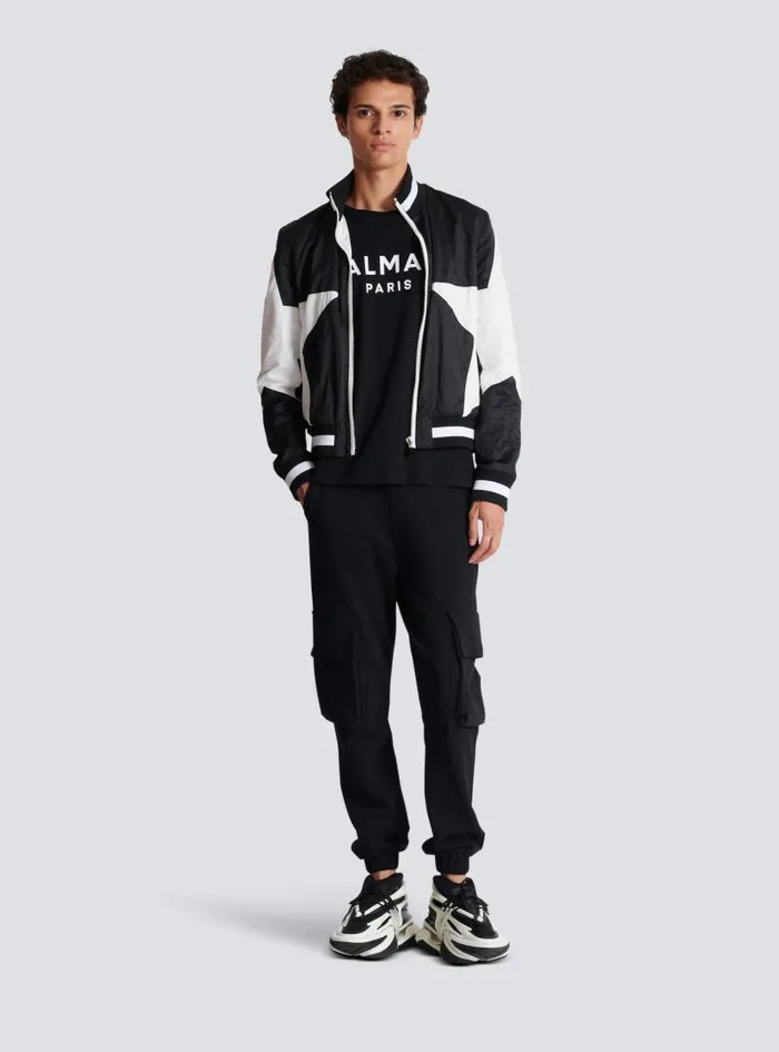 Balmain Sportswear Men Paris Tshirt Black