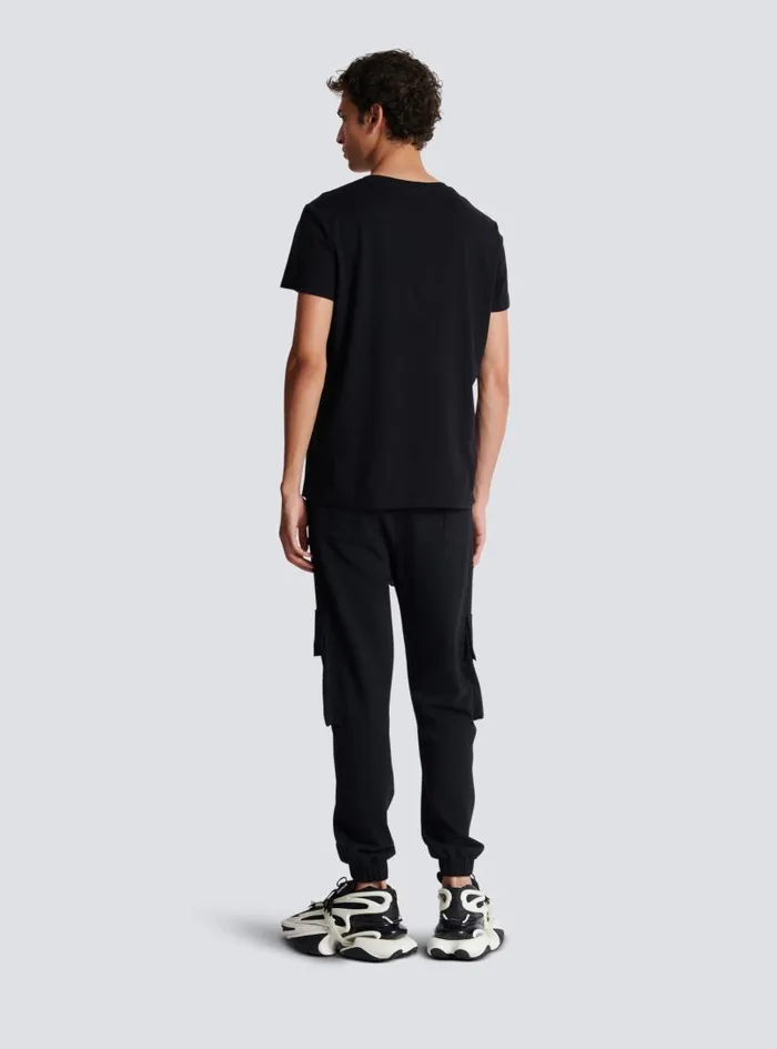 Balmain Sportswear Men Paris Tshirt Black