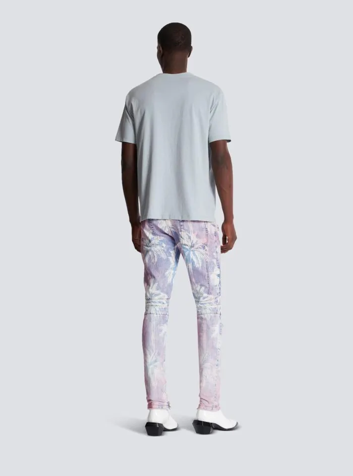 Balmain Sportswear Men Printed Paris Shortsleeved Tshirt Grey