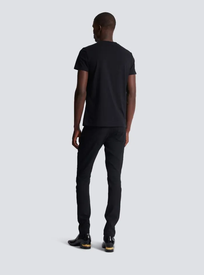 Balmain Sportswear Men Tshirt With Kiss Print Black