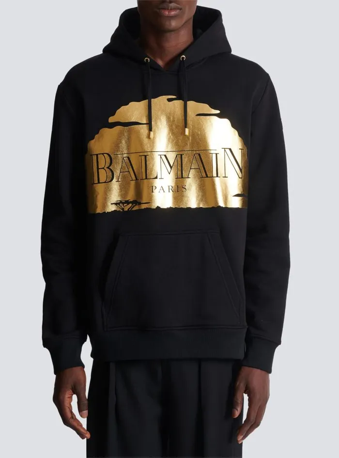 Balmain Sweatshirts Men Disney X The Lion King 8211 Sunset Hoodie Black