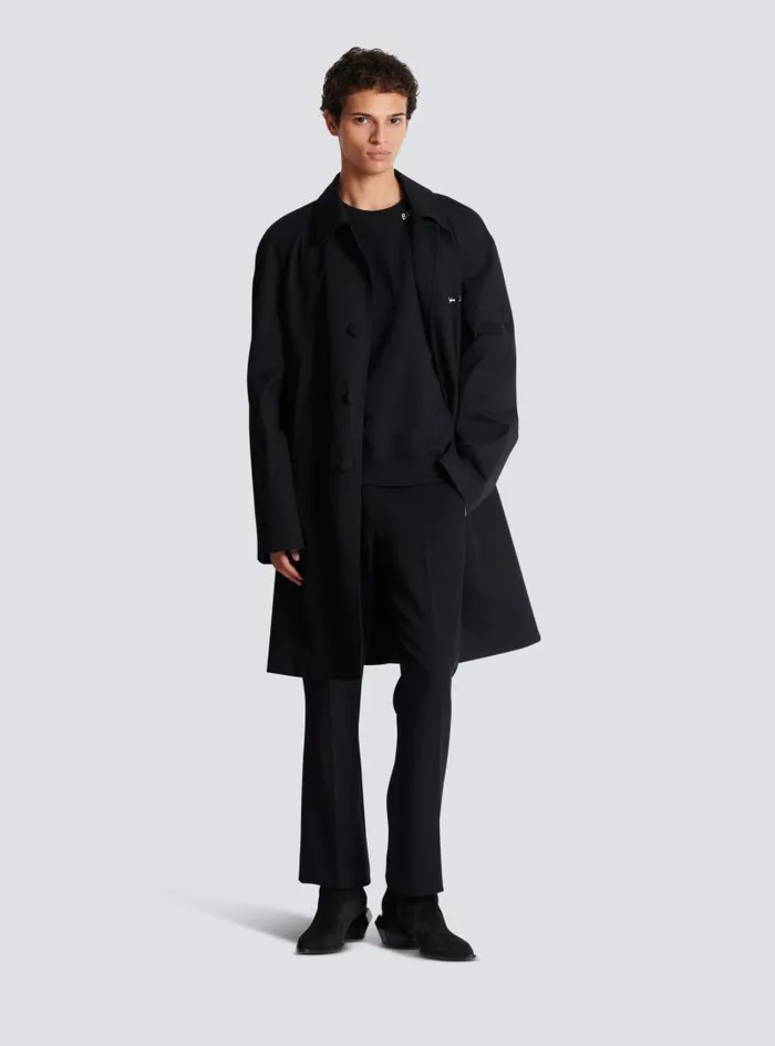Balmain Sweatshirts Men Embroidered Sweater Black