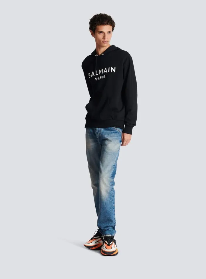 Balmain Sweatshirts Men Paris Hoodie Black