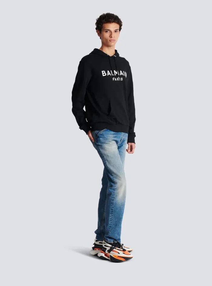 Balmain Sweatshirts Men Paris Hoodie Black