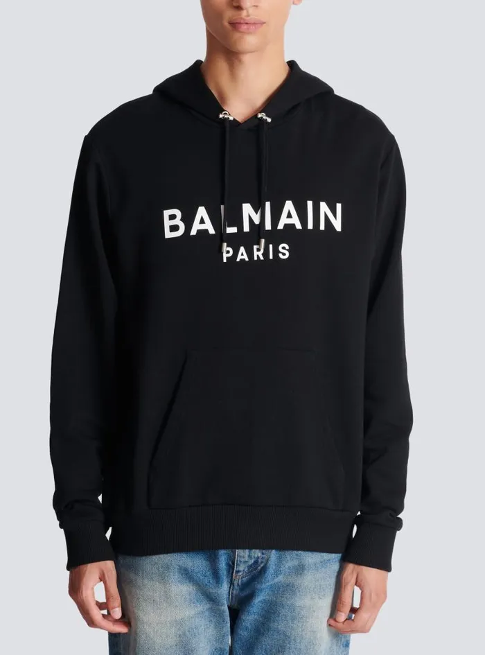 Balmain Sweatshirts Men Paris Hoodie Black