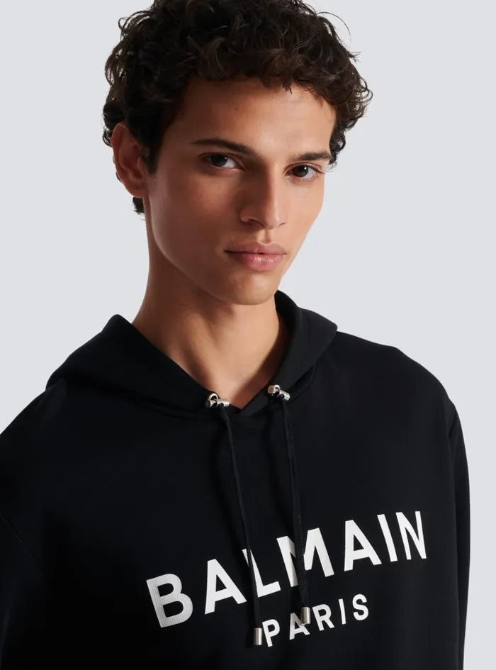 Balmain Sweatshirts Men Paris Hoodie Black