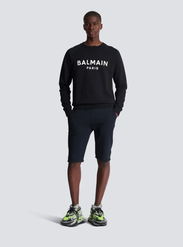 Balmain Sweatshirts Men Paris Sweatshirt Black