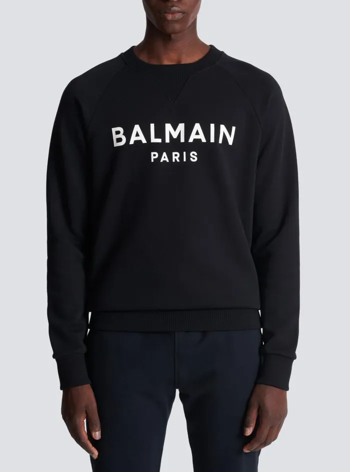 Balmain Sweatshirts Men Paris Sweatshirt Black
