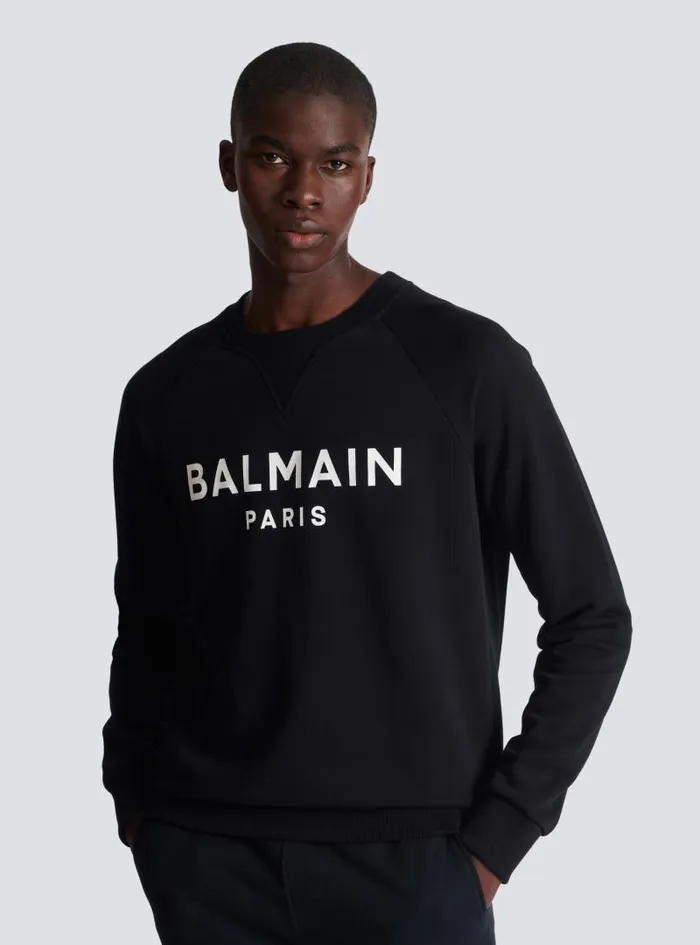 Balmain Sweatshirts Men Paris Sweatshirt Black