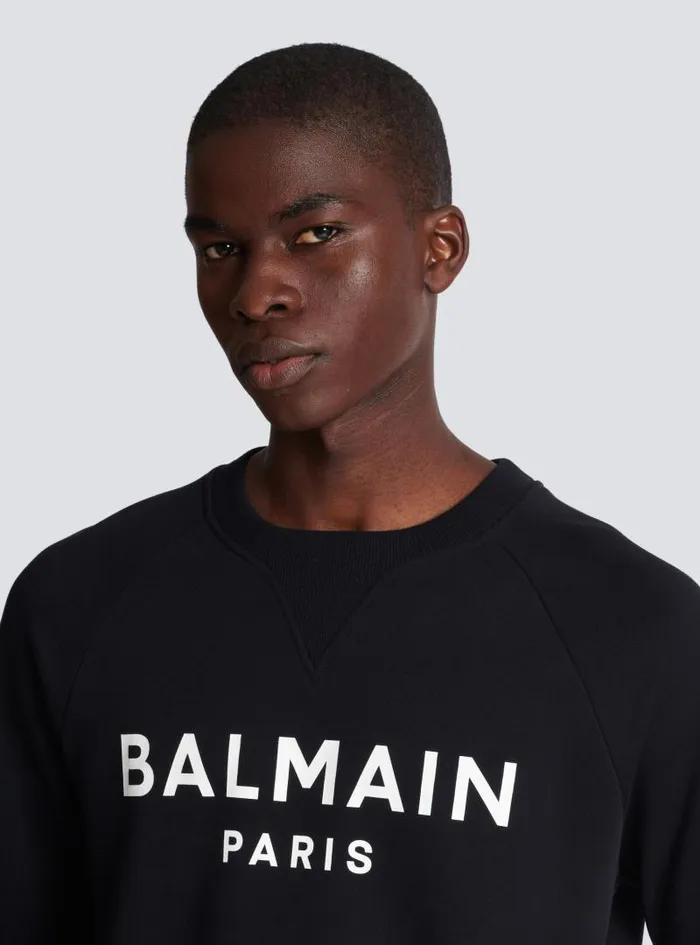 Balmain Sweatshirts Men Paris Sweatshirt Black