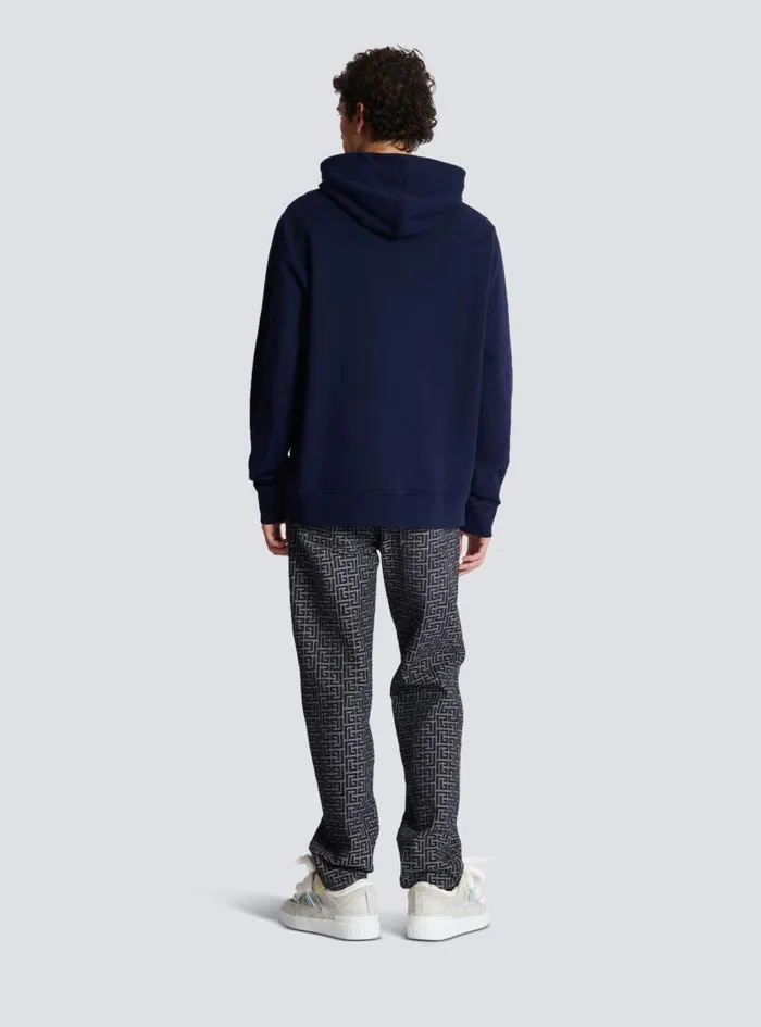 Balmain Sweatshirts Men Pierre Hoodie Navy