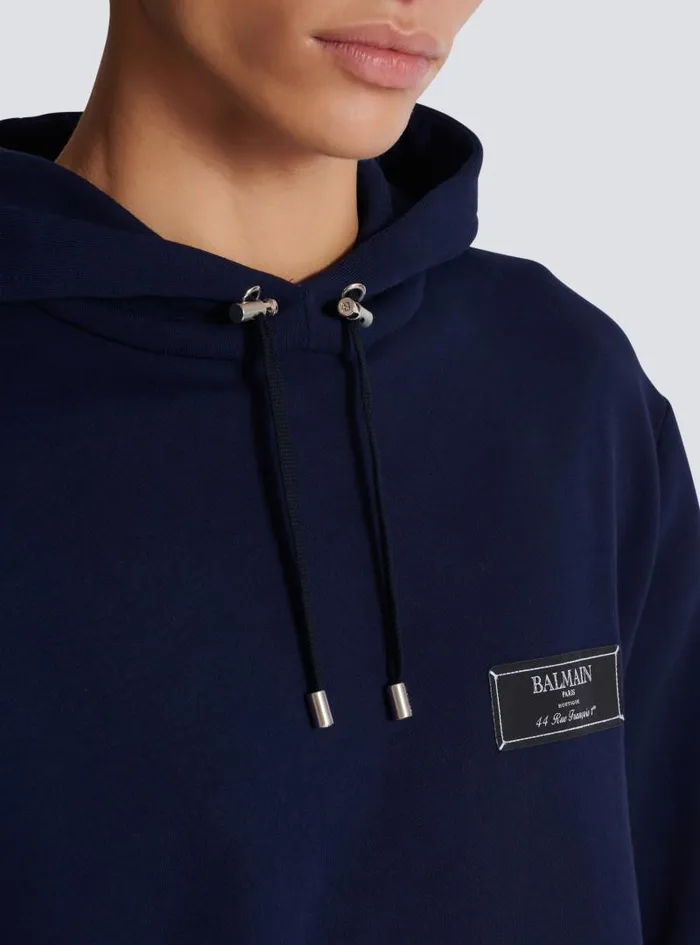 Balmain Sweatshirts Men Pierre Hoodie Navy