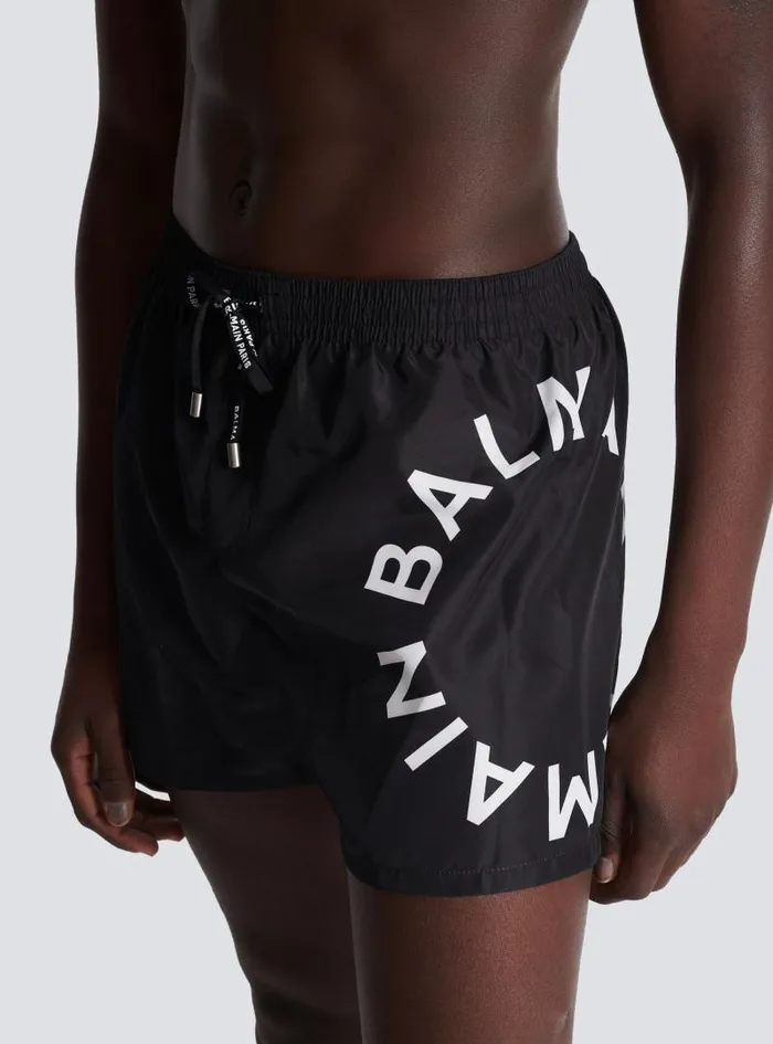 Balmain Swimwear Men Swim Shorts Black