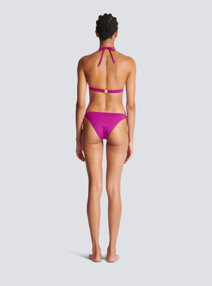 Balmain Swimwear Women B Triangle Bikini Purple