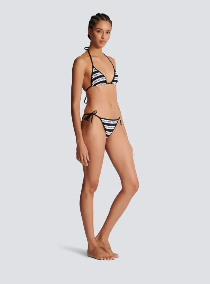 Balmain Swimwear Women Paris Triangle Bikini White