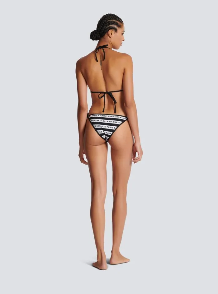 Balmain Swimwear Women Paris Triangle Bikini White