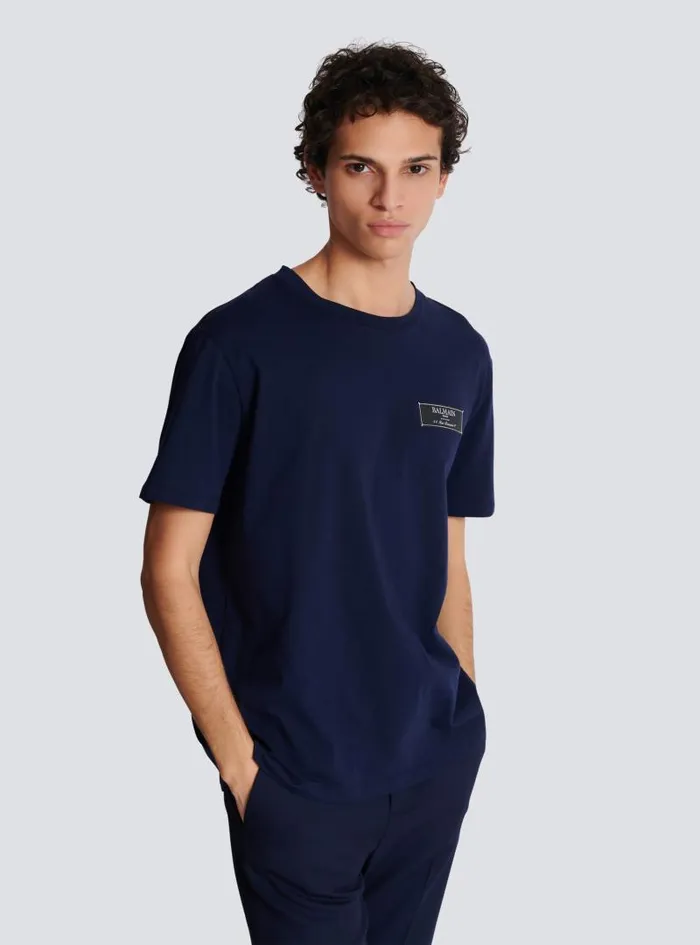 Balmain TShirts Men Pierre Shortsleeved Tshirt Navy
