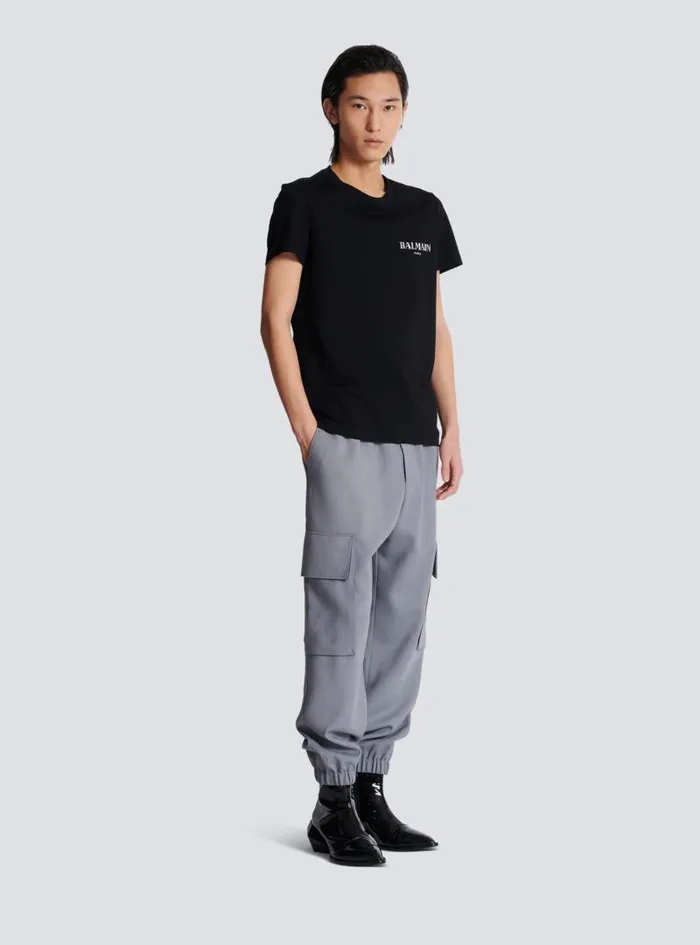 Balmain TShirts Men Vintage Shortsleeved Tshirt Black