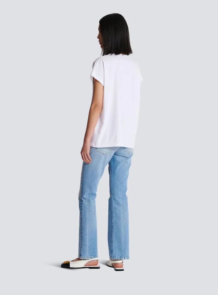 Balmain TShirts Women Flamingo Tshirt White