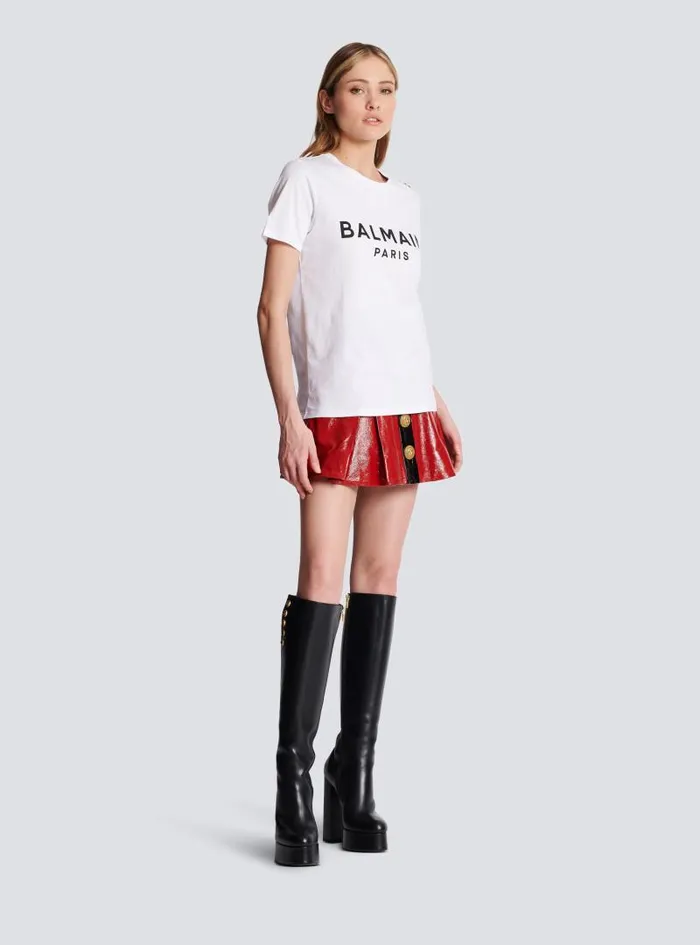 Balmain TShirts Women Tshirt With Paris Print White