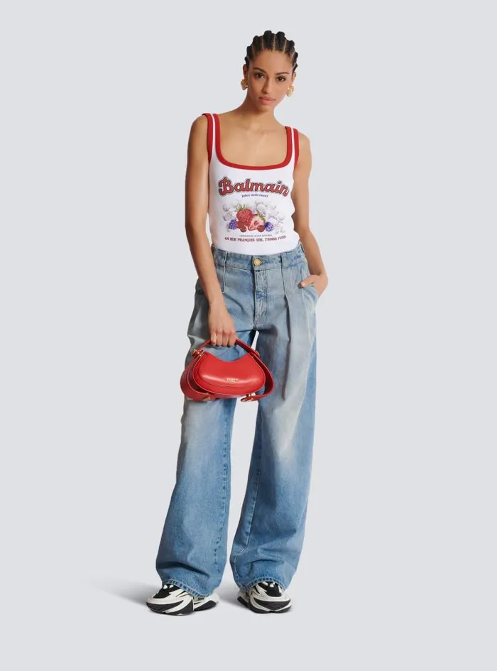 Balmain Tops And Shirts Women Fruit Tank Top White