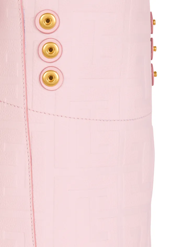 Balmain Tote Bags Women 1945 Soft Tote Bag In Grained Calfskin Pink