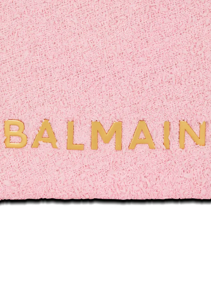 Balmain Tote Bags Women 1945 Soft Tweed Tote Bag Pink