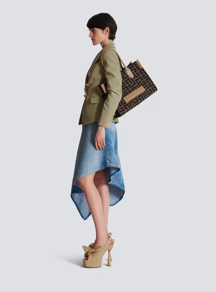 Balmain Tote Bags Women BArmy Shopper 36 Bag In PB Labyrinth Jacquard Black Balmain Tote Bags Women BArmy Shopper 36 Bag In PB Labyrinth Jacquard Black