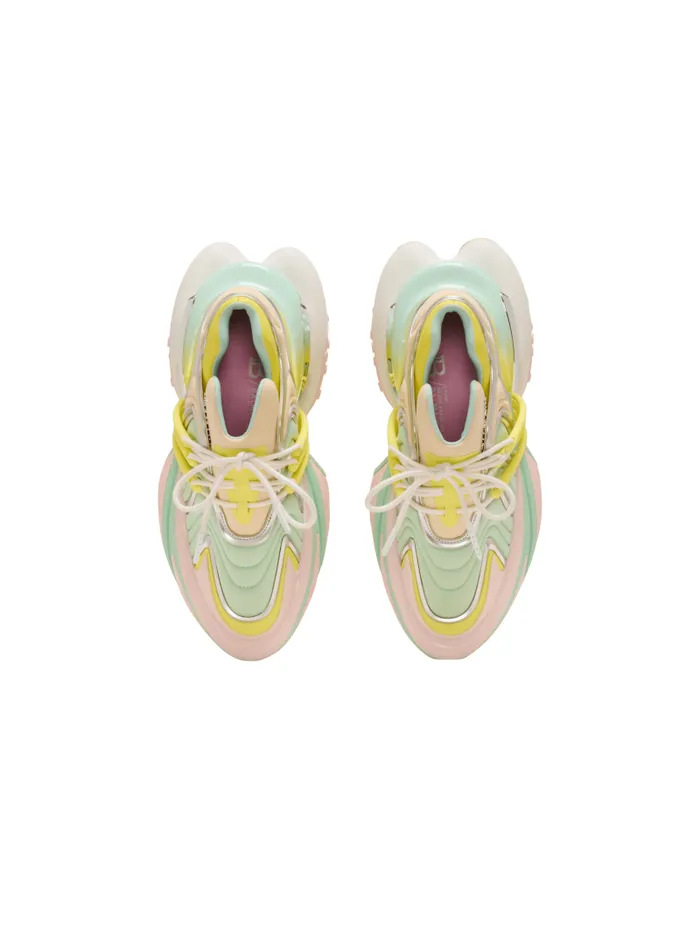 Balmain Unicorn Women Unicorn Wave Trainers In Neoprene And Calfskin Multicolor