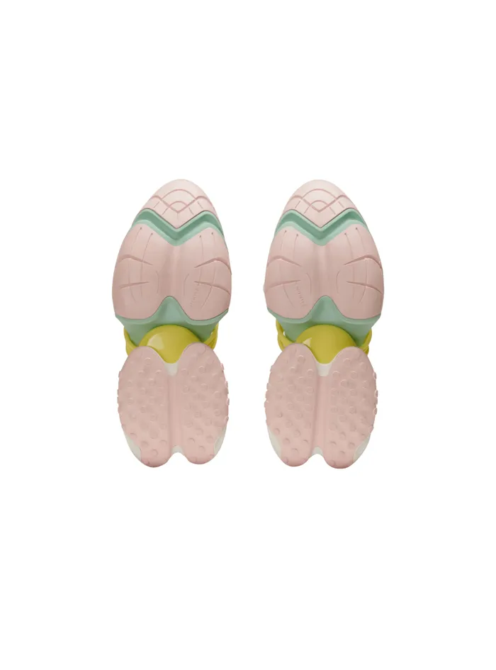 Balmain Unicorn Women Unicorn Wave Trainers In Neoprene And Calfskin Multicolor