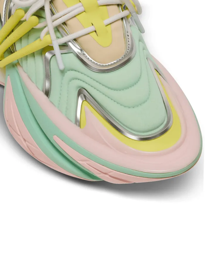 Balmain Unicorn Women Unicorn Wave Trainers In Neoprene And Calfskin Multicolor