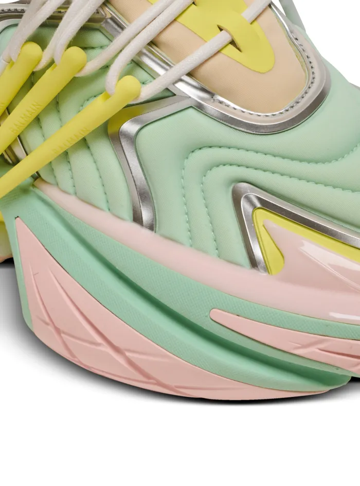 Balmain Unicorn Women Unicorn Wave Trainers In Neoprene And Calfskin Multicolor