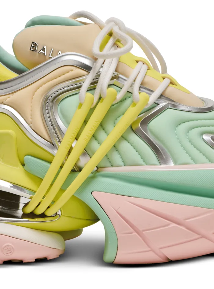 Balmain Unicorn Women Unicorn Wave Trainers In Neoprene And Calfskin Multicolor