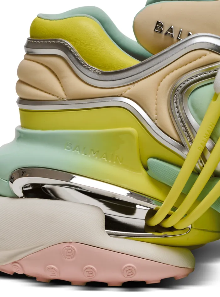 Balmain Unicorn Women Unicorn Wave Trainers In Neoprene And Calfskin Multicolor