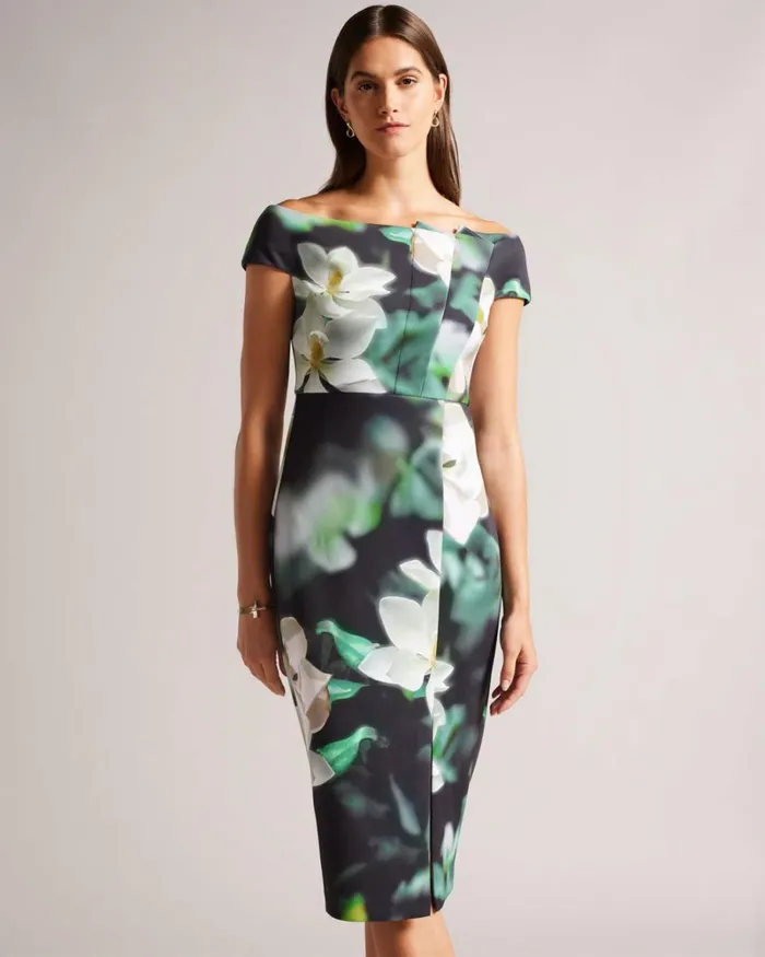 Bardot Bodycon Midi Dress Black Women Ted Baker Dresses Bardot Bodycon Midi Dress Black Women Ted Baker Dresses