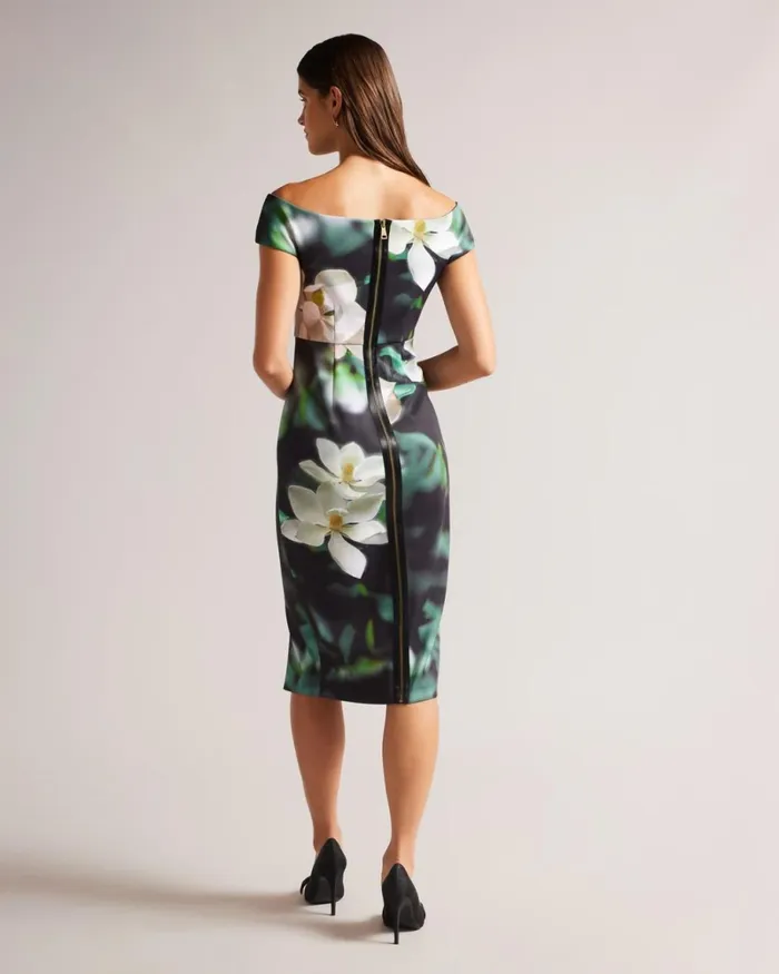 Bardot Bodycon Midi Dress Black Women Ted Baker Dresses Bardot Bodycon Midi Dress Black Women Ted Baker Dresses