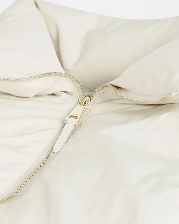 Belted Puffer Jacket White Women Ted Baker Coats and Jackets