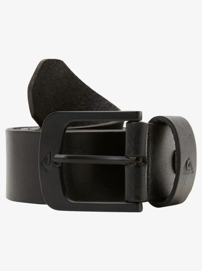 Belts Men Quiksilver The Everydaily Leather Belt Black