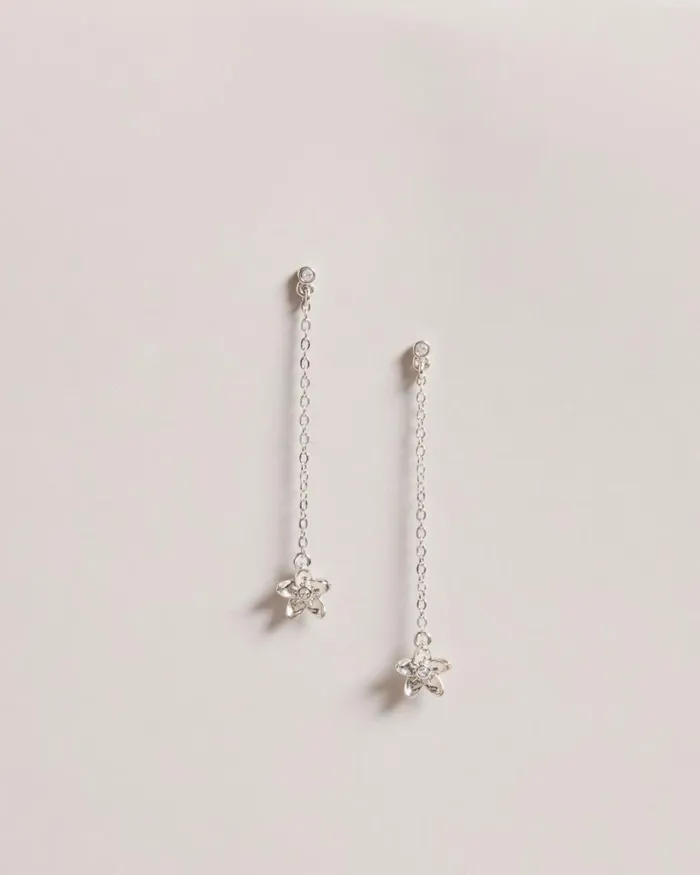 Blossom Drop Earrings Silver Color Women Ted Baker Jewelry