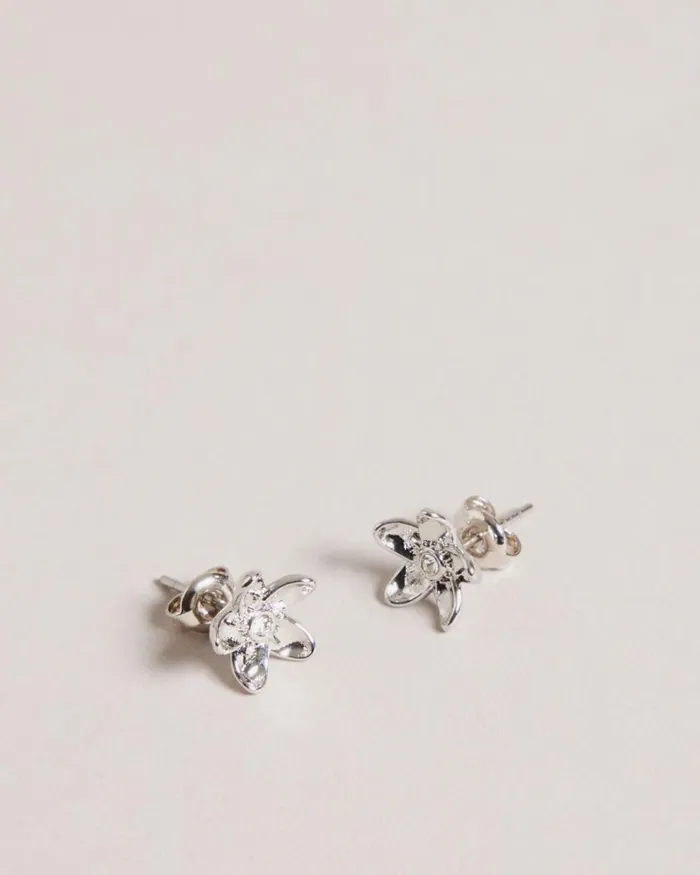 Blossom Stud Earrings Silver Color Women Ted Baker Jewelry