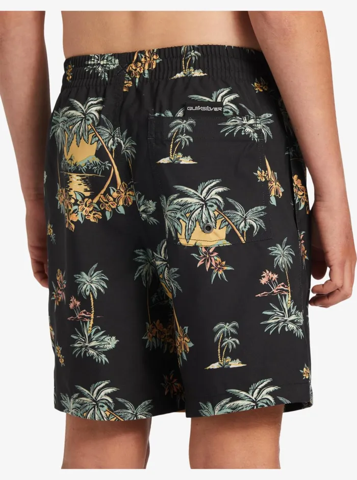 Boardshorts Men Quiksilver Boy039s 816 Everyday Mix Vl 15nb Elastic Waist Shorts Black Palm Spritz Boardshorts Men Quiksilver Boy039s 816 Everyday Mix Vl 15nb Elastic Waist Shorts Black Palm Spritz