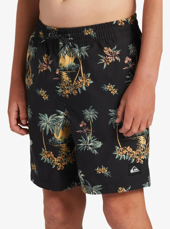 Boardshorts Men Quiksilver Boy039s 816 Everyday Mix Vl 15nb Elastic Waist Shorts Black Palm Spritz Boardshorts Men Quiksilver Boy039s 816 Everyday Mix Vl 15nb Elastic Waist Shorts Black Palm Spritz