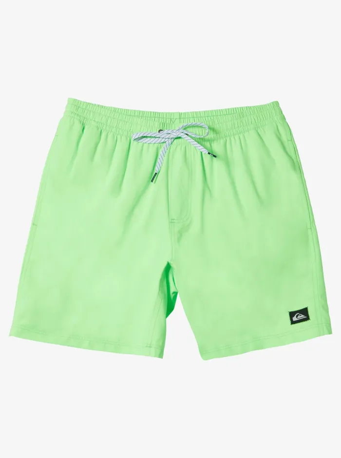 Boardshorts Men Quiksilver Everyday Solid Volley 15034 Elastic Waist Shorts Green Gecko Boardshorts Men Quiksilver Everyday Solid Volley 15034 Elastic Waist Shorts Green Gecko
