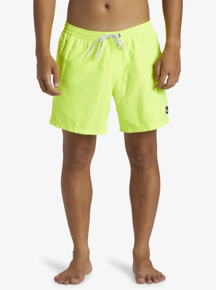 Boardshorts Men Quiksilver Everyday Solid Volley 15034 Elastic Waist Shorts Safety Yellow Boardshorts Men Quiksilver Everyday Solid Volley 15034 Elastic Waist Shorts Safety Yellow